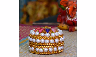 Santarms Small Wooden Jewelry Box – Perfect for Rings, Earrings & Kumkum Storage