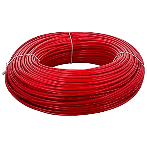 Polycab 14/.3Mm 1 Sqmm 1 core Red Copper Flexible Ins. Frls Cable (Coil of 300 Metres )