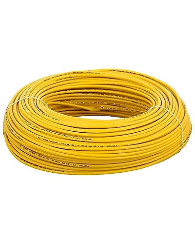 Finolex 22/.3MM 1.5 SQMM 1 CORE YELLOW COPPER FLEXIBLE INS. FRLS CABLE (Coil of 180 Metres)-1-5FX1CYELFRLS180