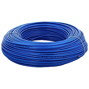 Polycab 56/.3Mm 4 Sqmm 1 core Blue Copper Flexible Ins. Frls Cable (Coil of 200 Metres )