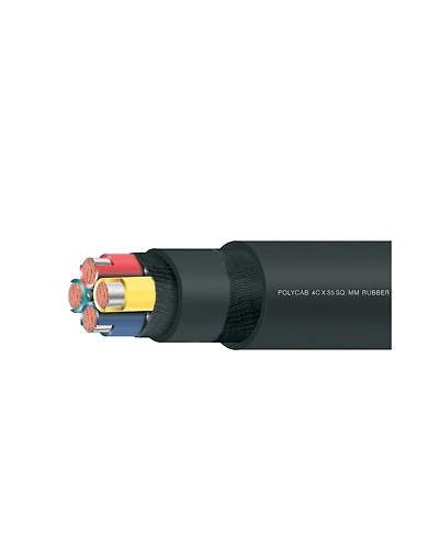 Polycab 6Sqmmx3 core Epr Insulated & Csp Sheathing Rubber Flexible Cable (1 Meter)
