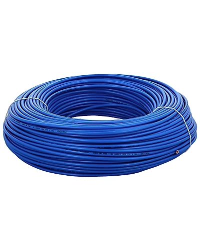 Polycab 0.5 Sqmm Single core Pvc Ins. Copper Flexible Frls Cbl Blue  (100 Meters)