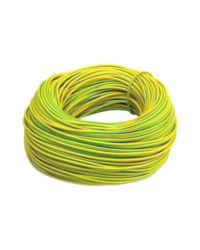 Finolex 0.75 SQMM SINGLE CORE PVC INS. COPPER FLEXIBLE FRLS CBL YELLOW GREEN (100 Meters)