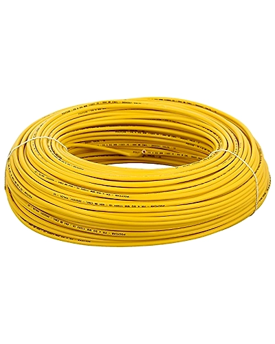 Polycab 0.75 Sqmm Single core Fr Pvc Ins. Copper Flexible Cbl Yellow  (100 Meters)