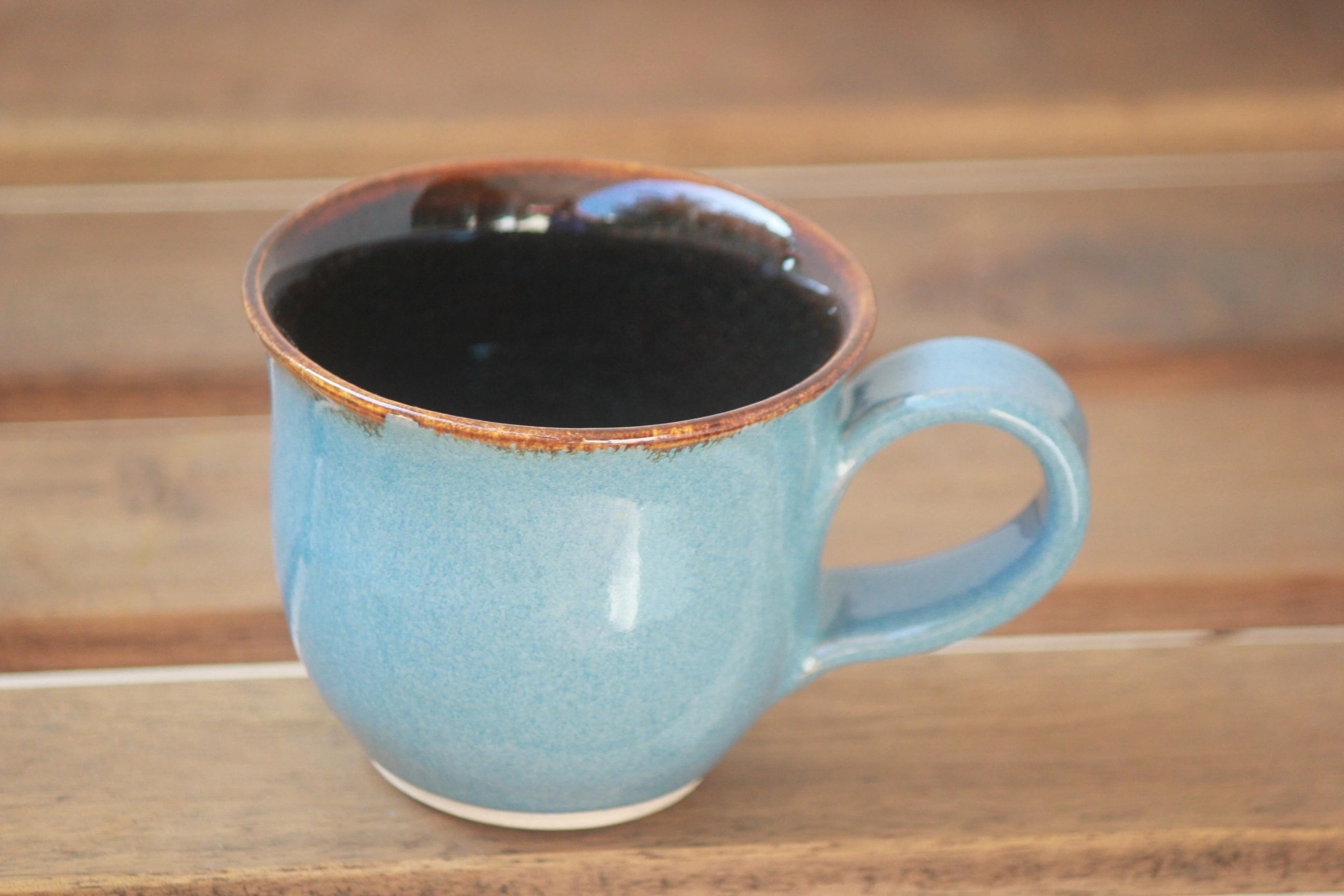 Handmade Ceramic Ocean Blue Coffee/ Tea Mug-11472804