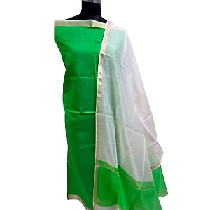 NB Enterprises Multi Color 2 PC Pure Maheshwari Silk handloom Dress Material