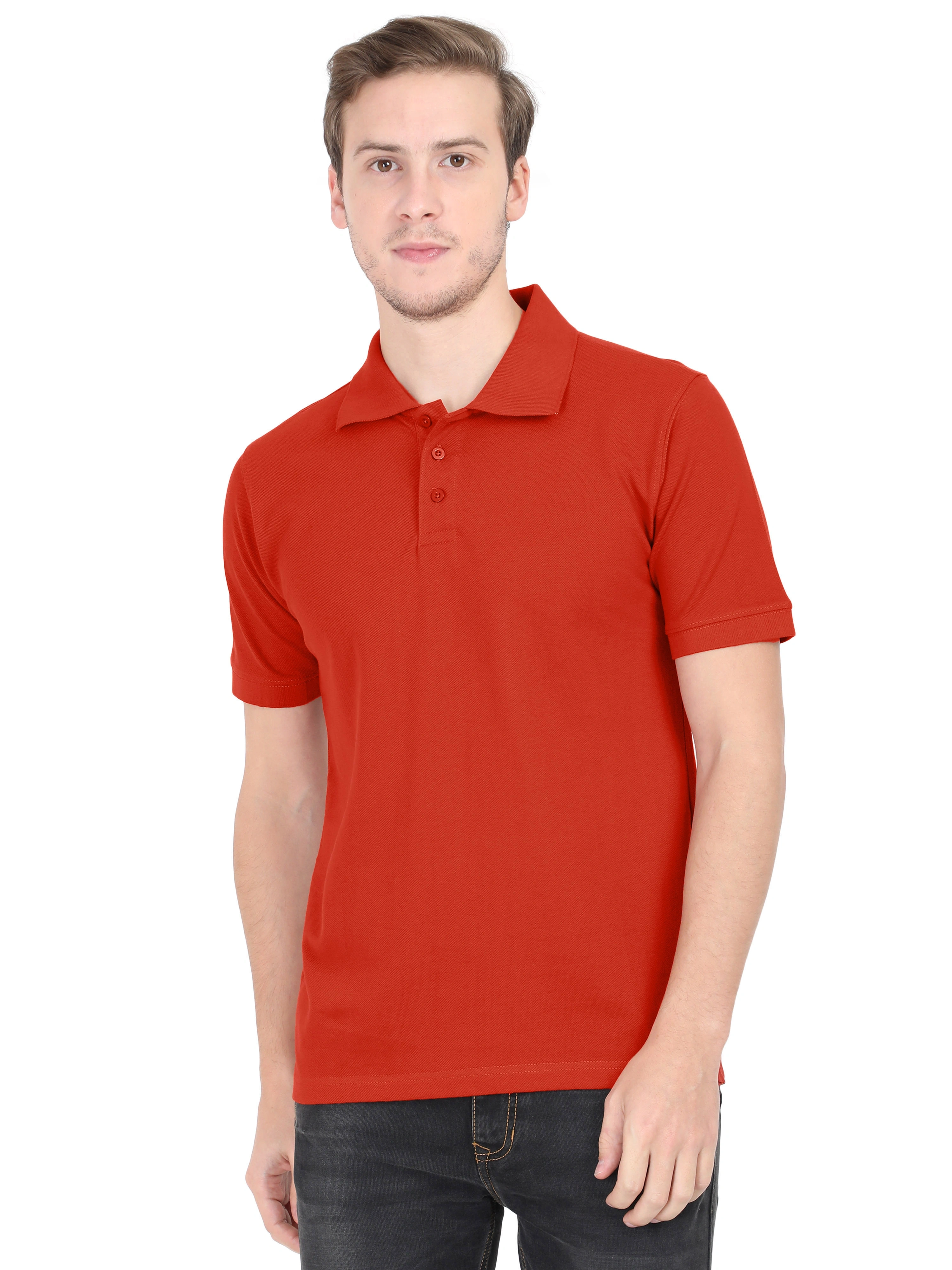 Unisex Polo Half Sleeve T-shirt-MPHs-BRd-XL