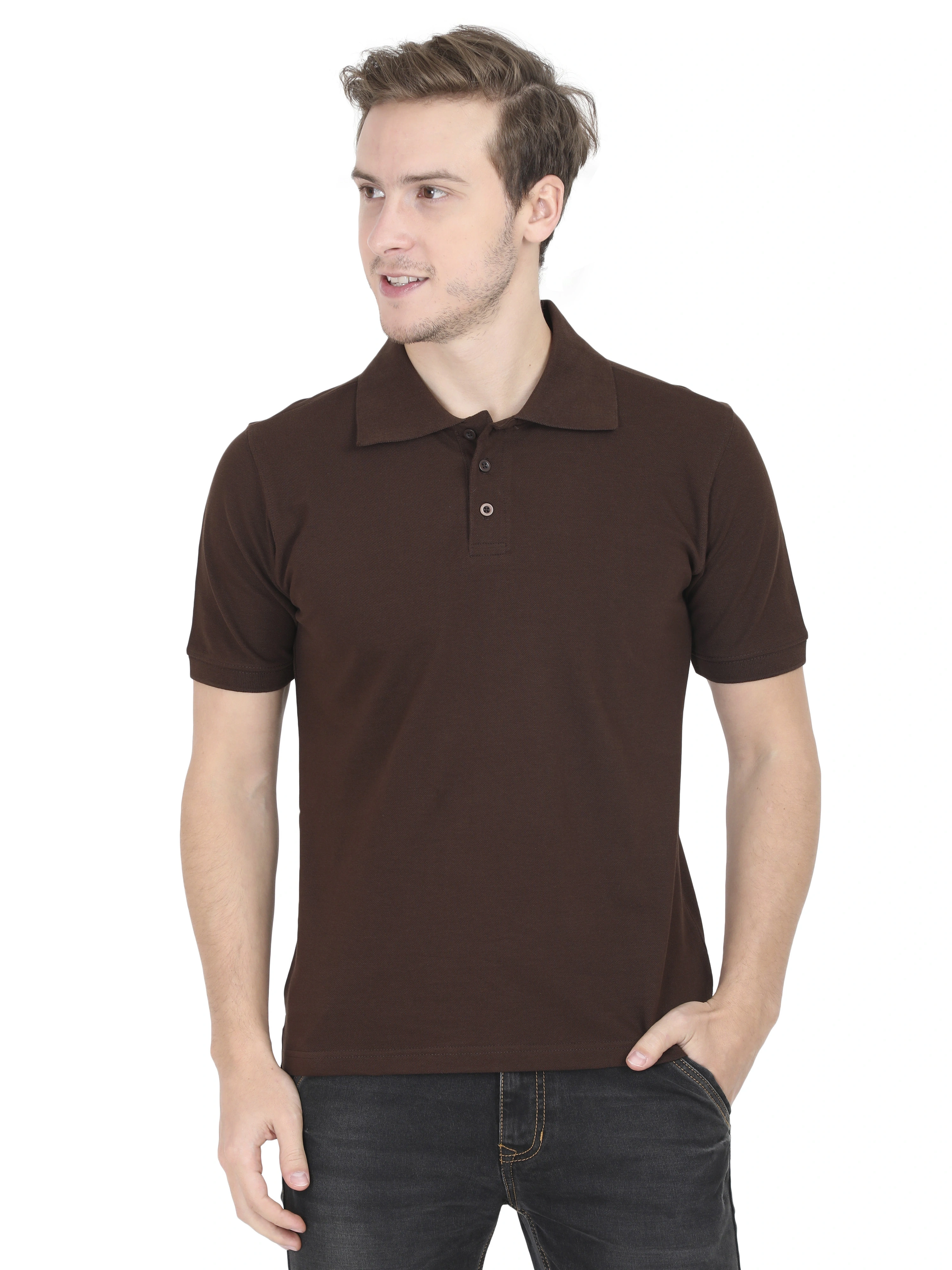 Unisex Polo Half Sleeve T-shirt-MPHs-bn-XL