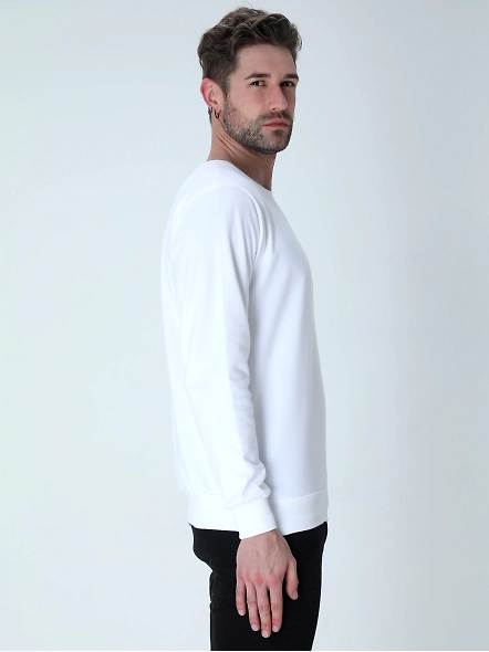 Sweatshirts Unisex-White-XL-2