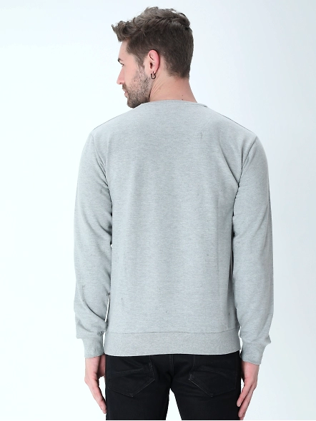 Sweatshirts Unisex-Grey Melange-S-3