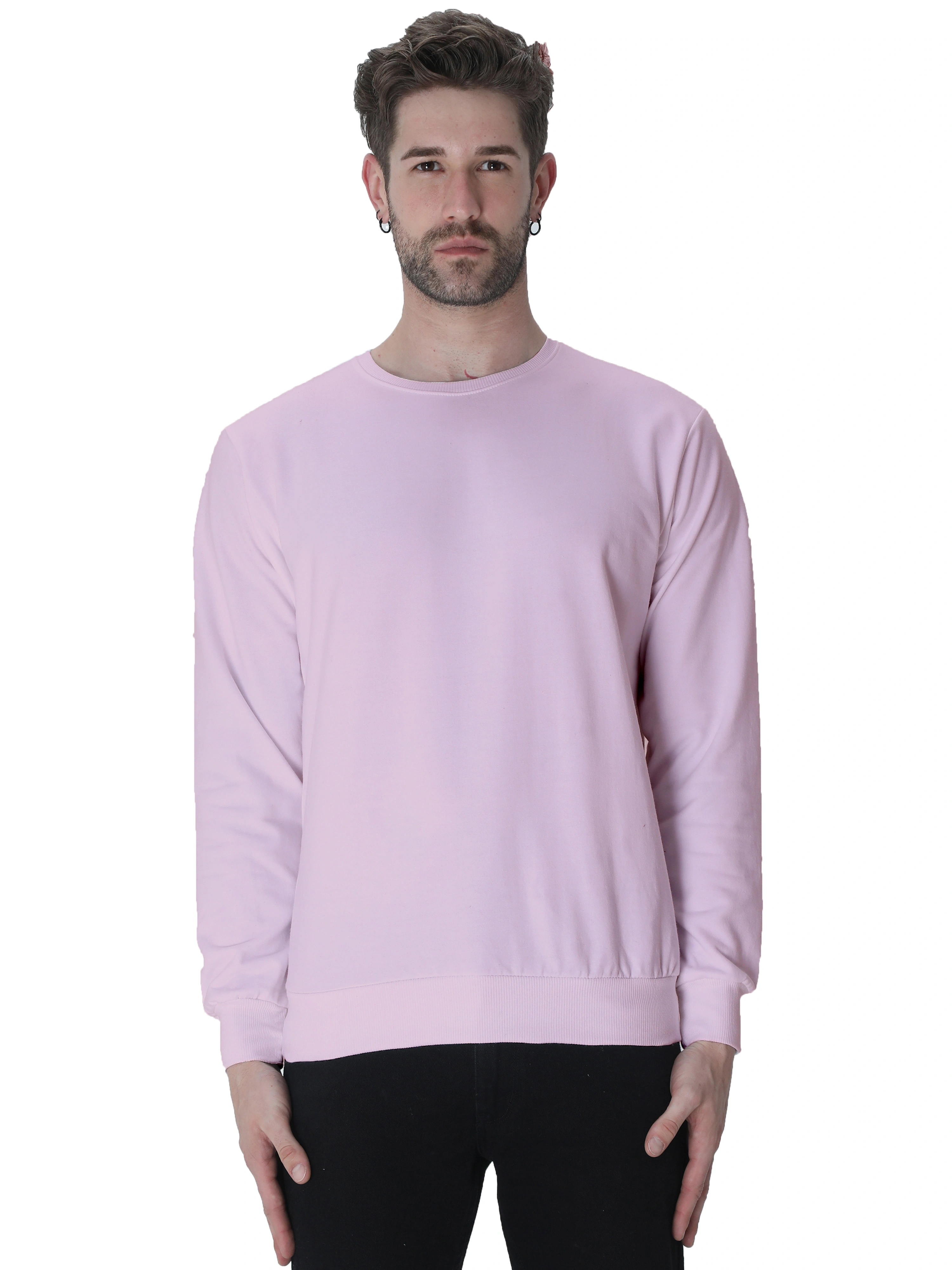 Sweatshirts Unisex-Light Baby Pink-M-1