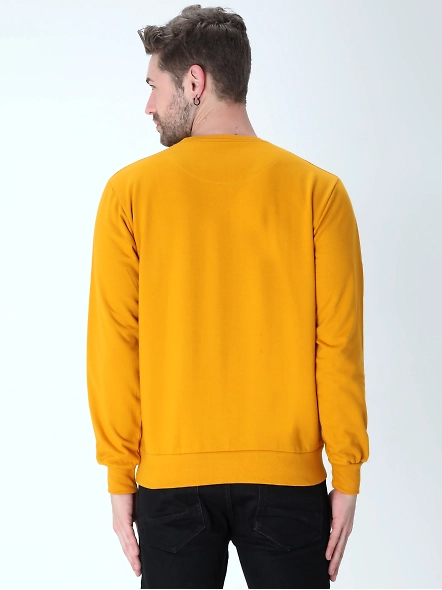 Sweatshirts Unisex-Mustard Yellow-M-3