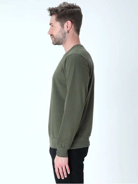 Sweatshirts Unisex-Olive Green-3XL-1