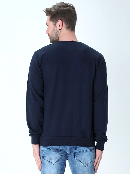 Sweatshirts Unisex-Navy Blue-XXL-3