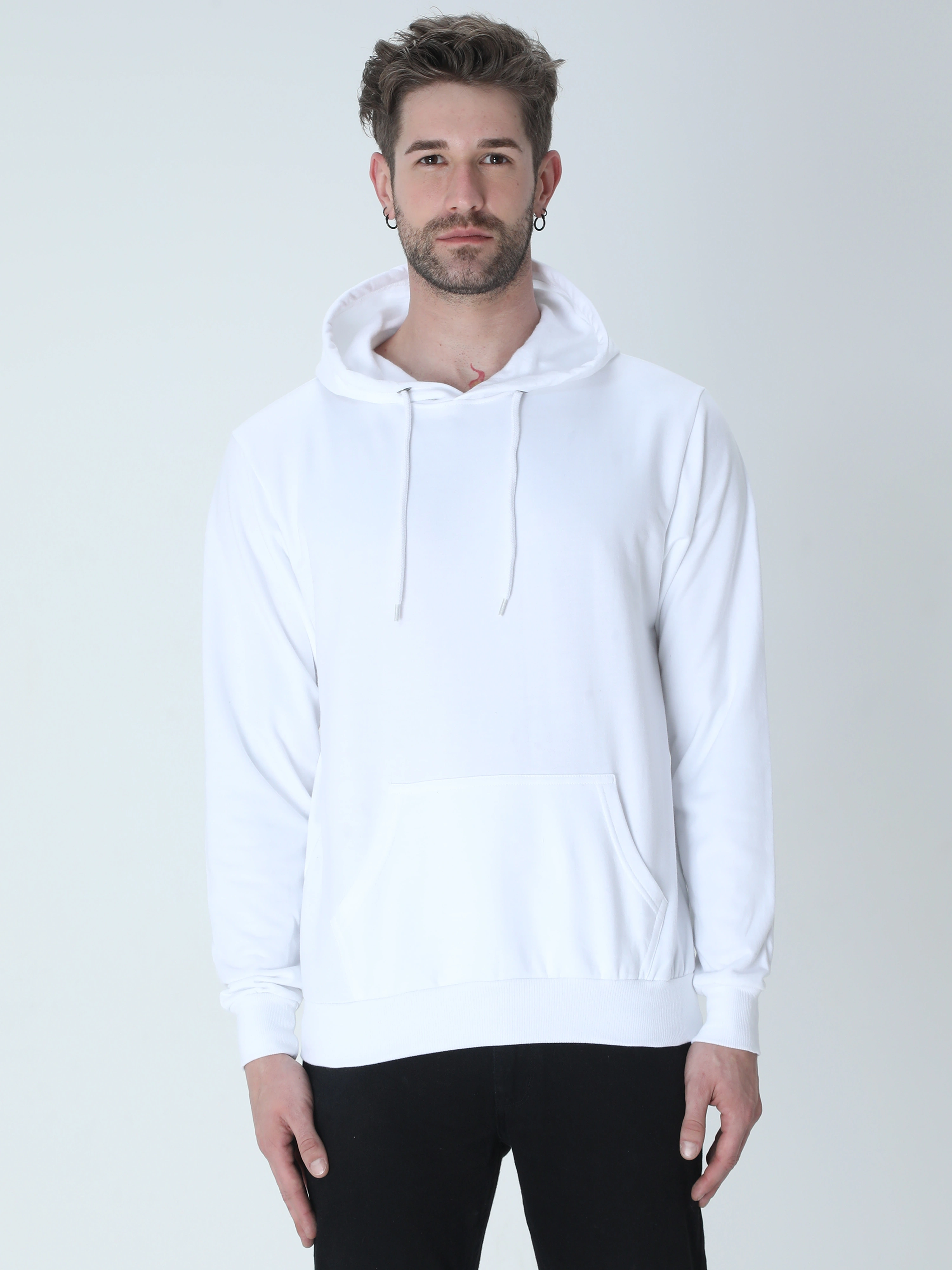 Hooded SweatShirt Unisex-UHd-Wh-S