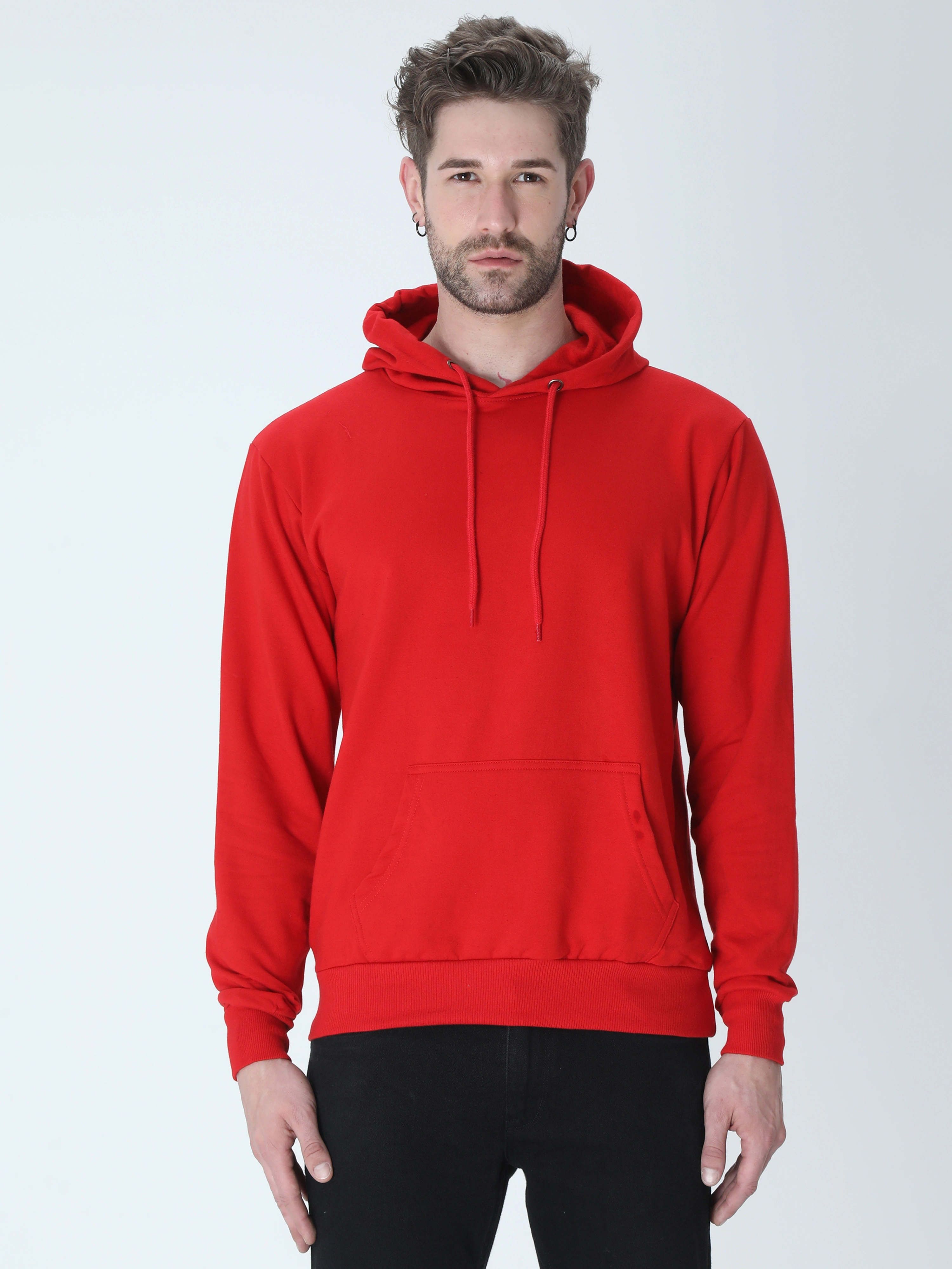 Hooded SweatShirt Unisex-UHd-Rd-S