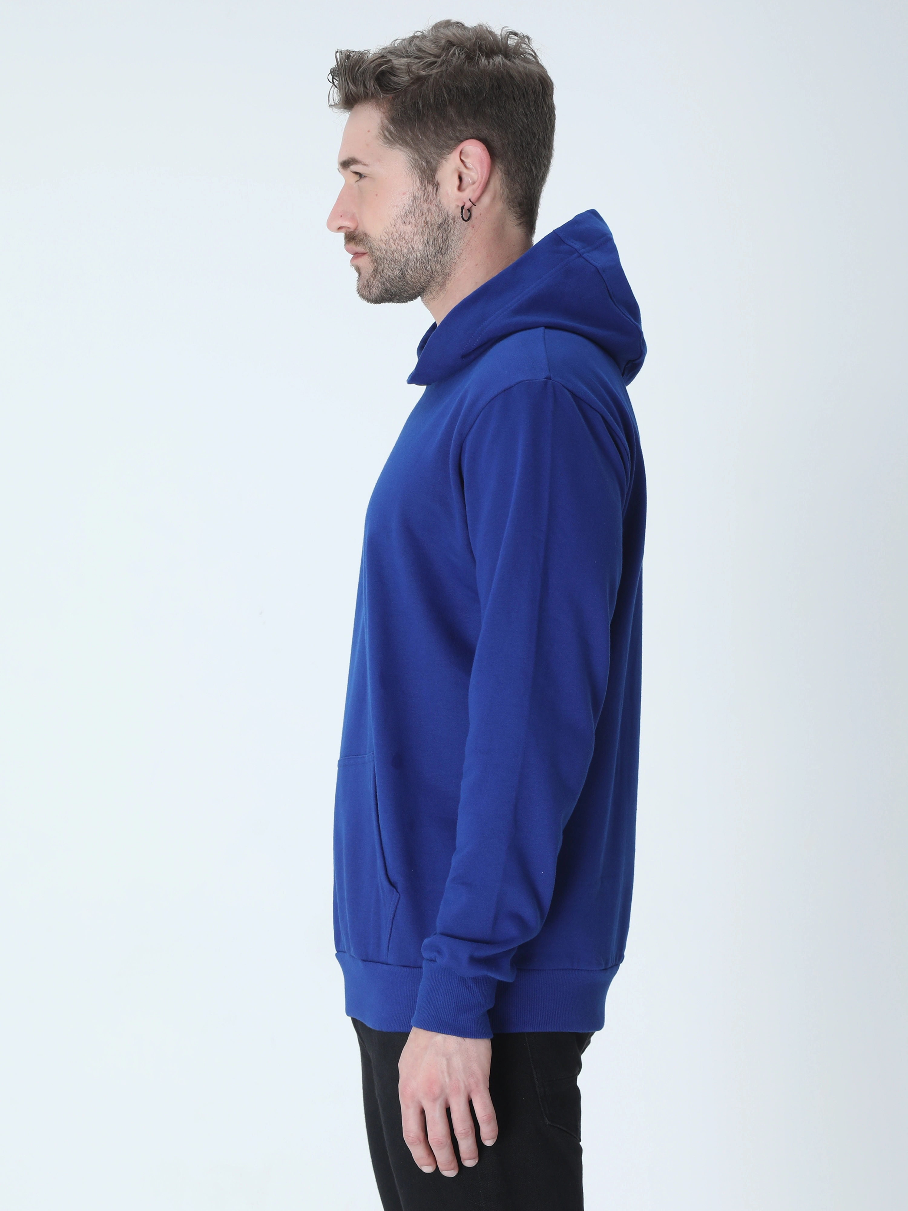 Hooded SweatShirt Unisex-Royal Blue-S-1