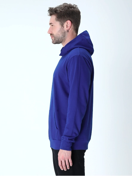 Hooded SweatShirt Unisex-Royal Blue-S-1