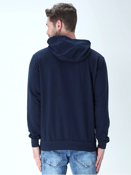 Hooded SweatShirt Unisex-Navy Blue-XXL-3