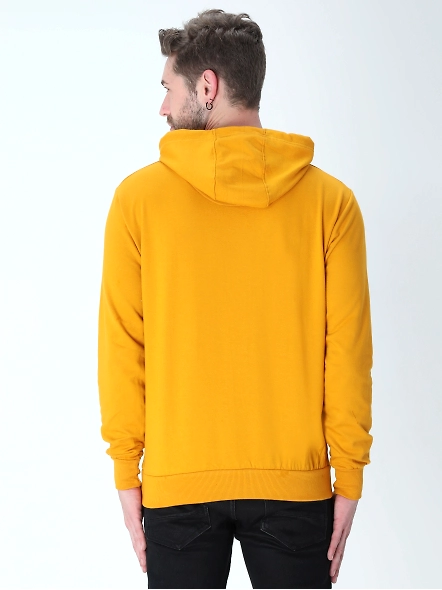 Hooded SweatShirt Unisex-Mustard Yellow-XL-3