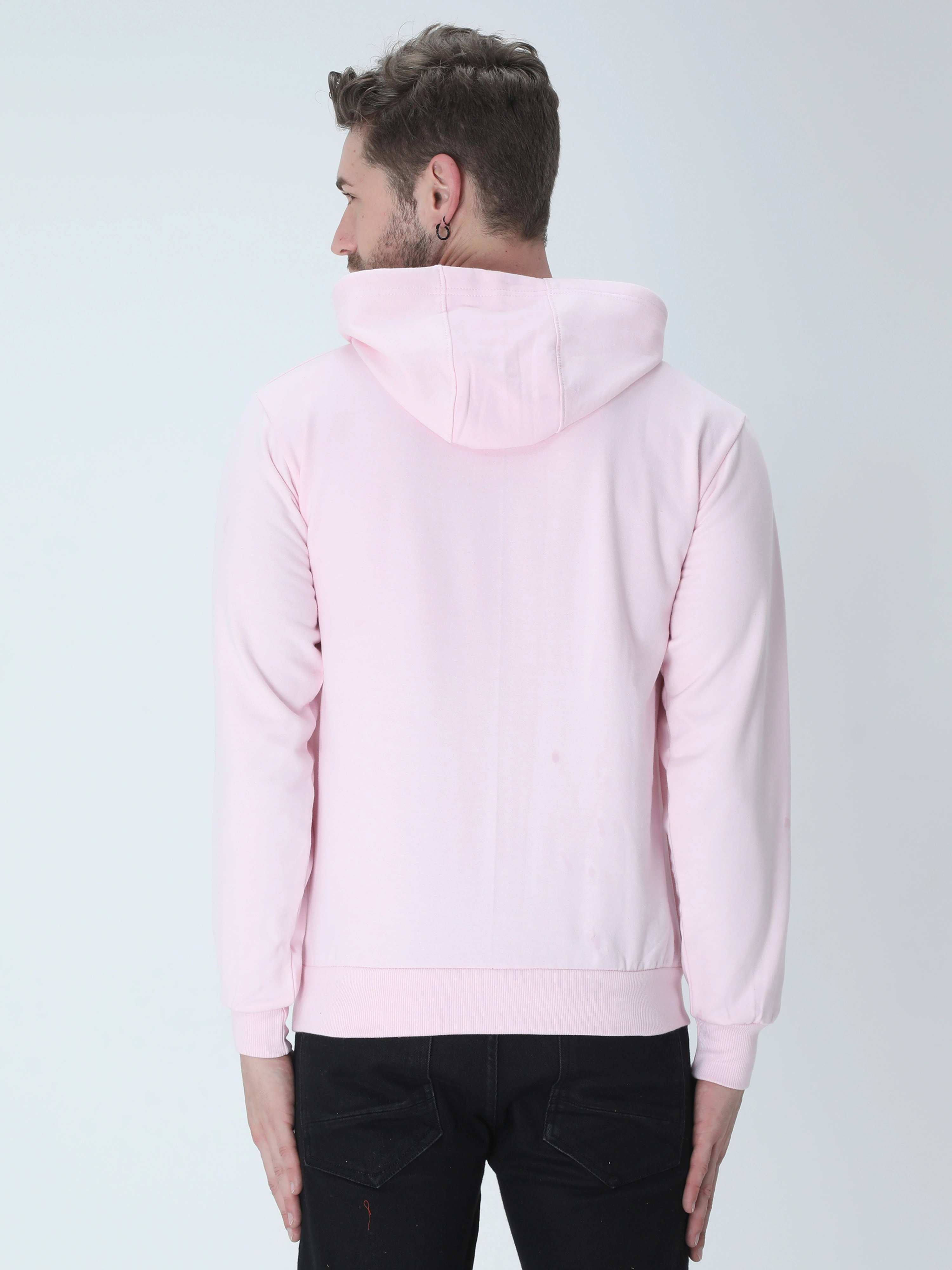 Hooded SweatShirt Unisex-Light Baby Pink-S-3