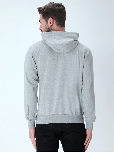 Hooded SweatShirt Unisex-Grey Melange-XL-3