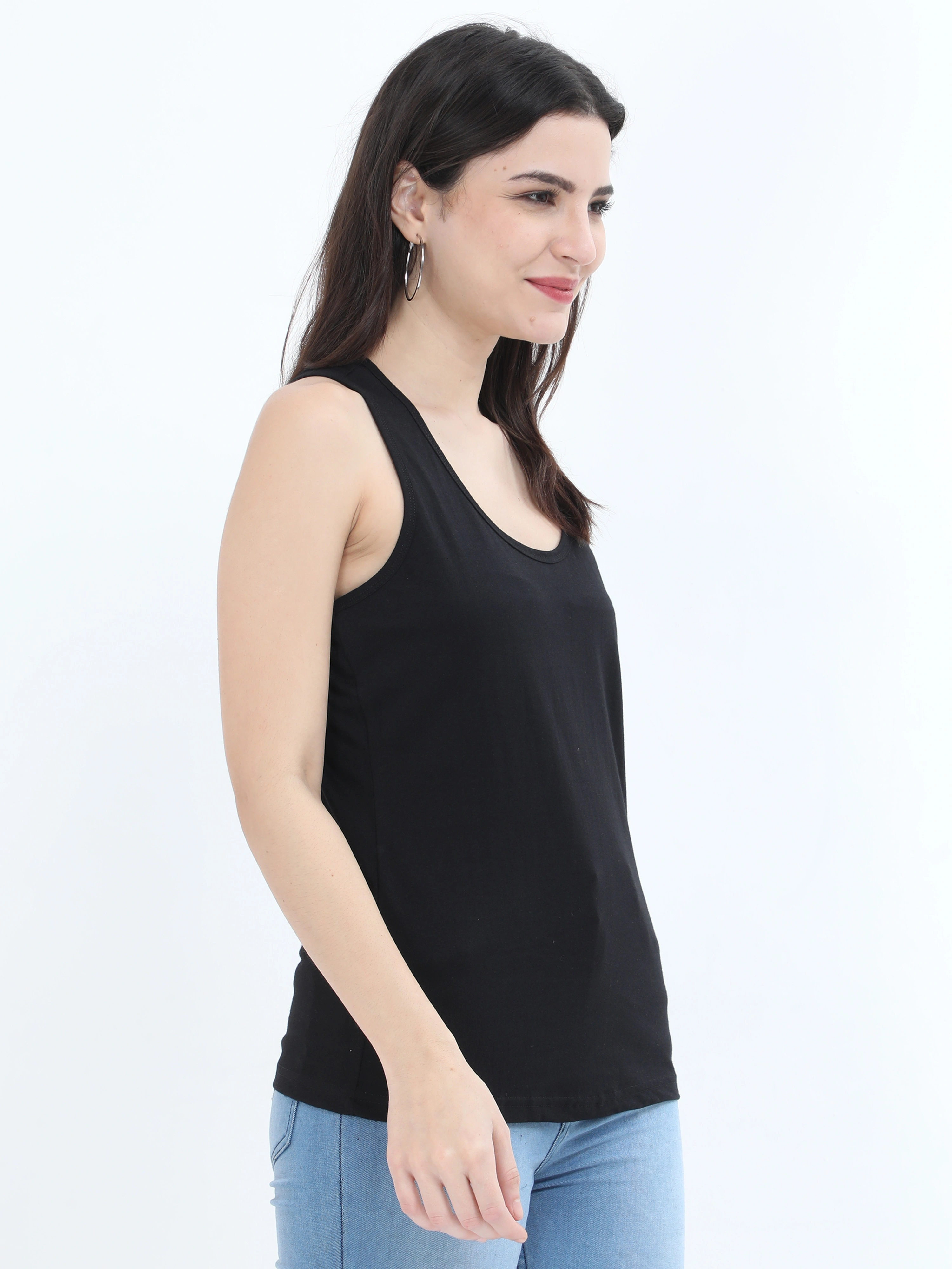 Female Tank Top-Black-S-2