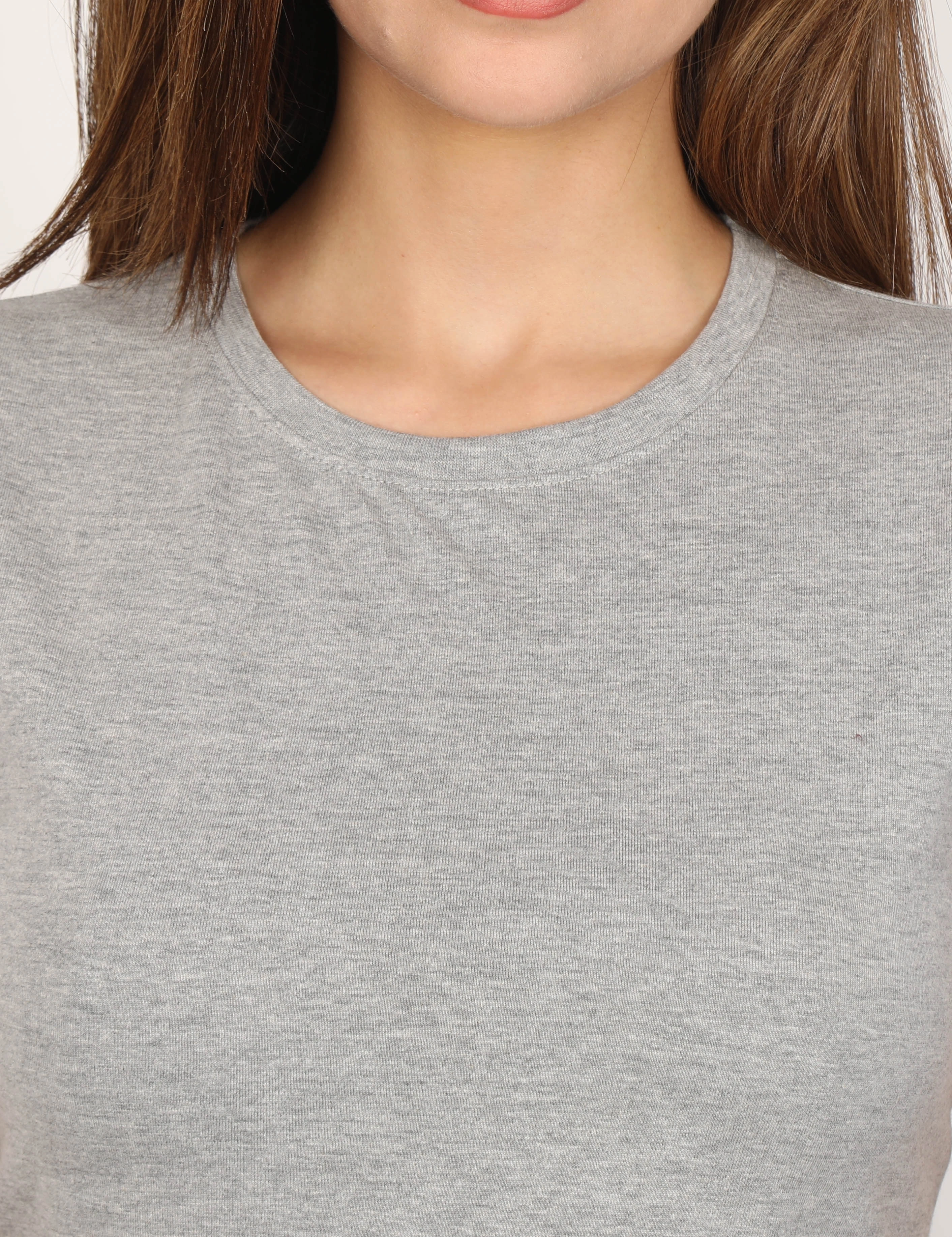 Female Crop Tops-Grey Melange-2XL-4