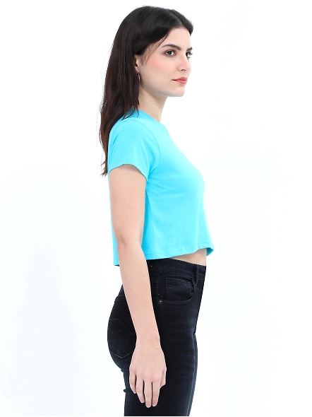 Female Crop Tops-SkyBlue-XS-2
