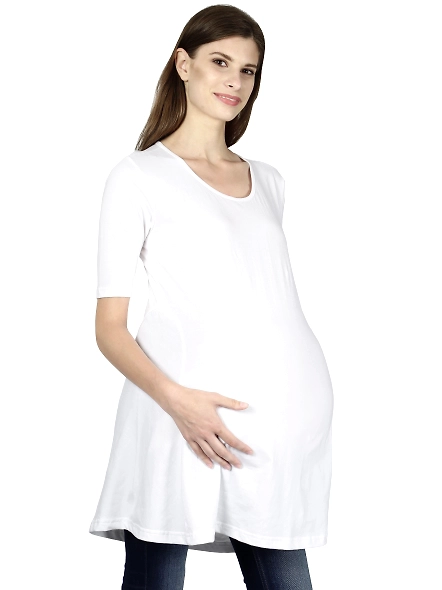 Female Maternity T-Shirt-White-S-1