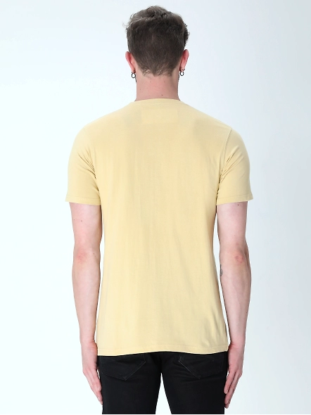Round Neck Half Sleeve Classic-Beige-XXL-3