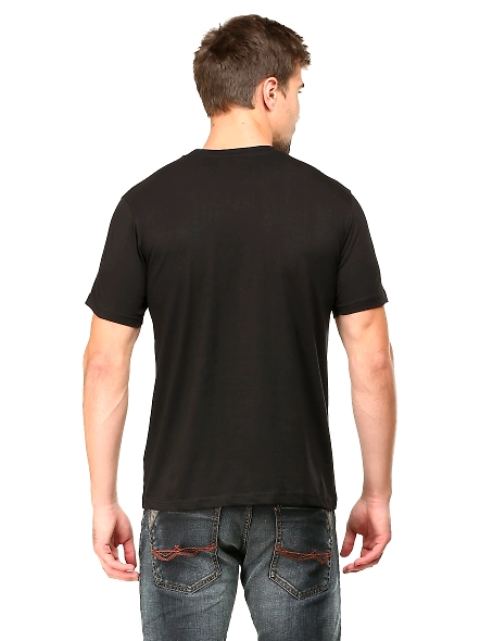 Round Neck Half Sleeve Classic-Black-L-3