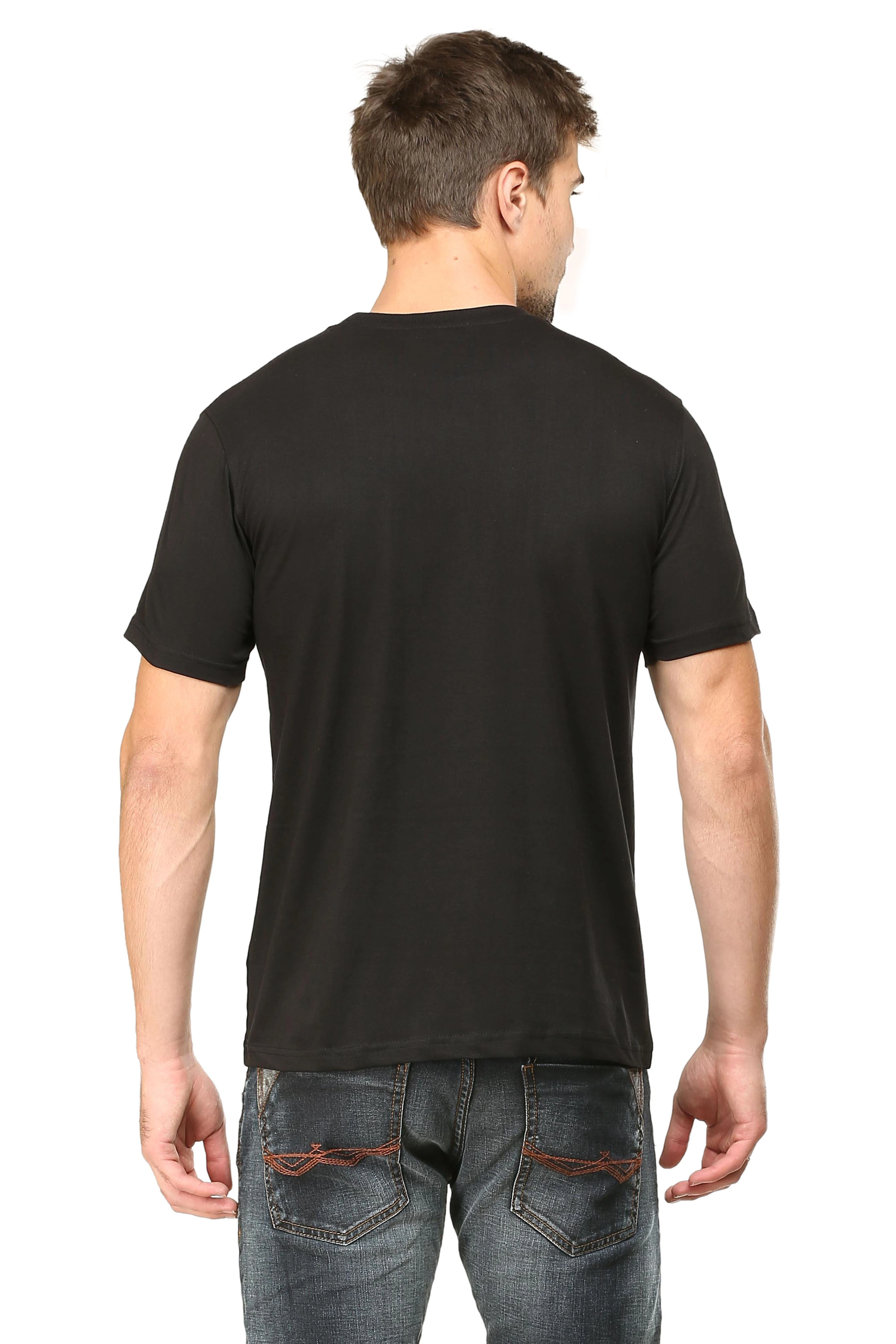 Round Neck Half Sleeve Classic-Black-XL-3