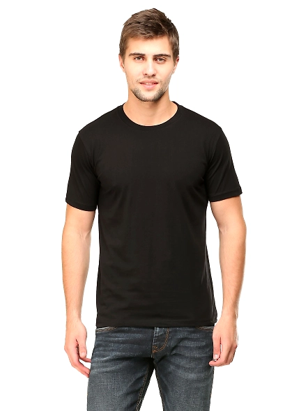 Round Neck Half Sleeve Classic-Black-XL-4