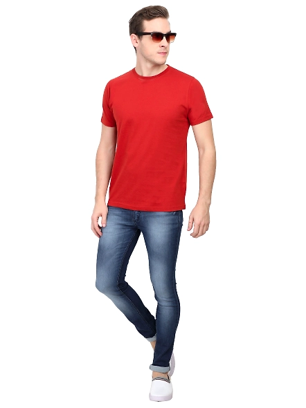 Round Neck Half Sleeve Classic-MRnHs-BRd-3XL