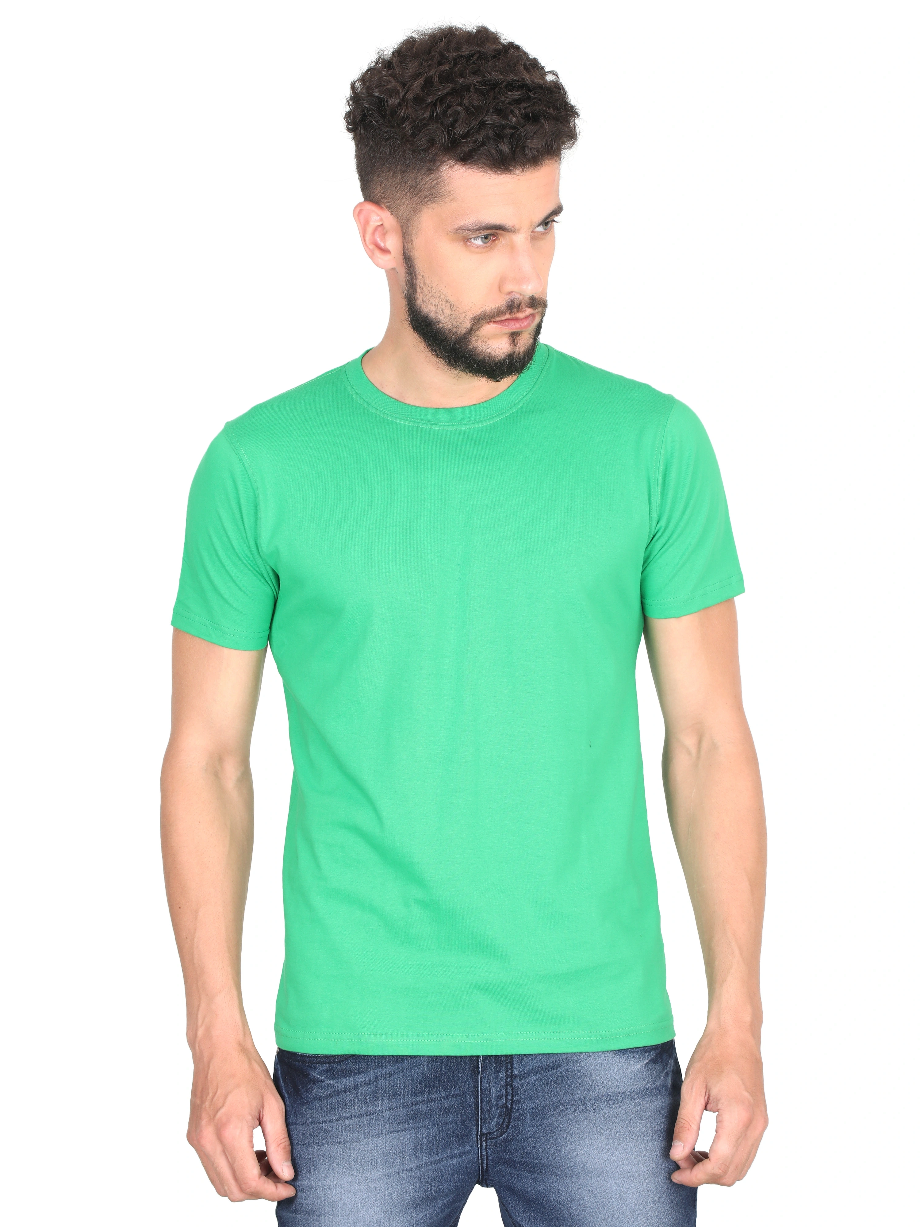 Round Neck Half Sleeve Classic-Flag Green-S-2