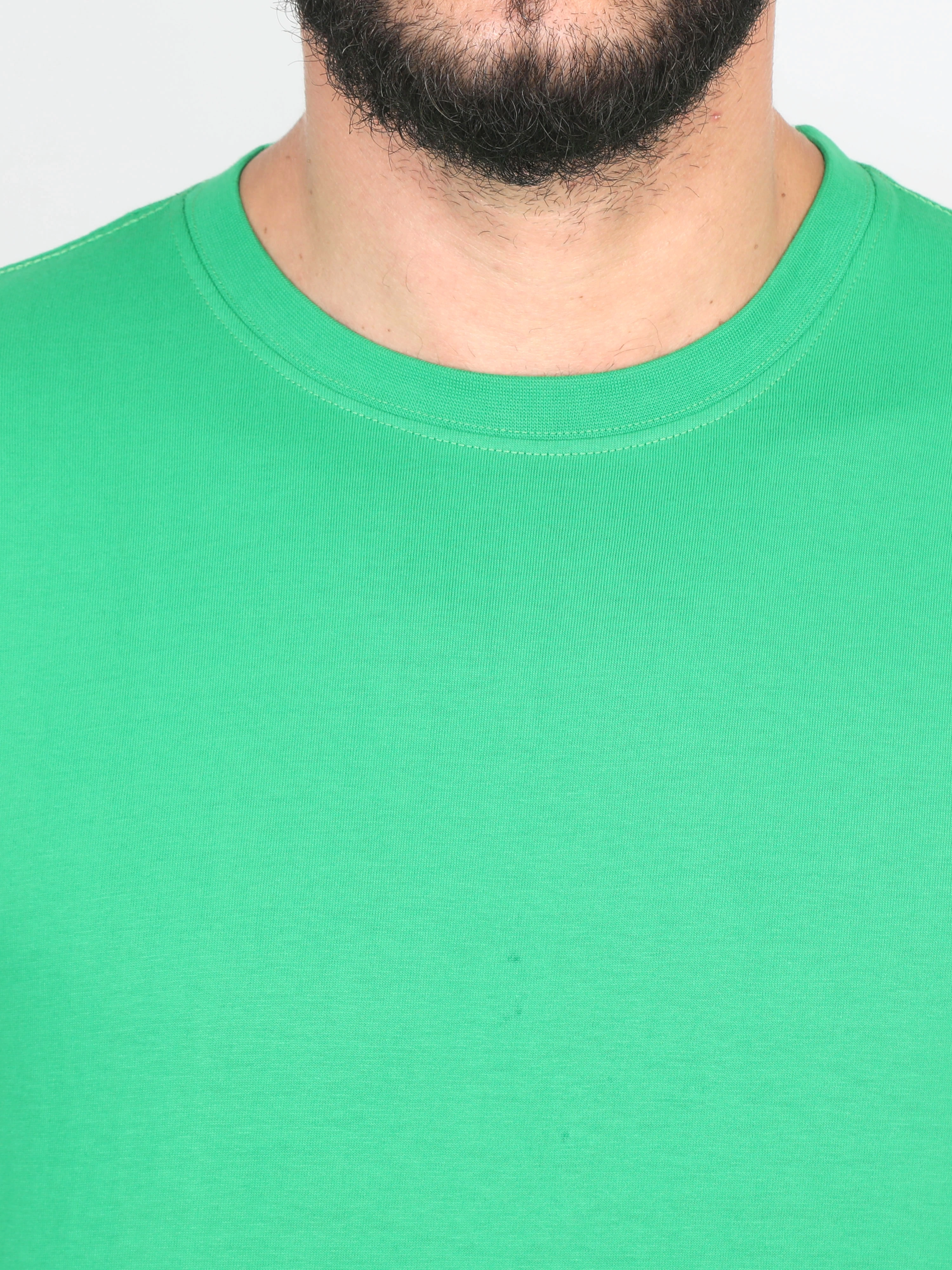 Round Neck Half Sleeve Classic-Flag Green-S-5