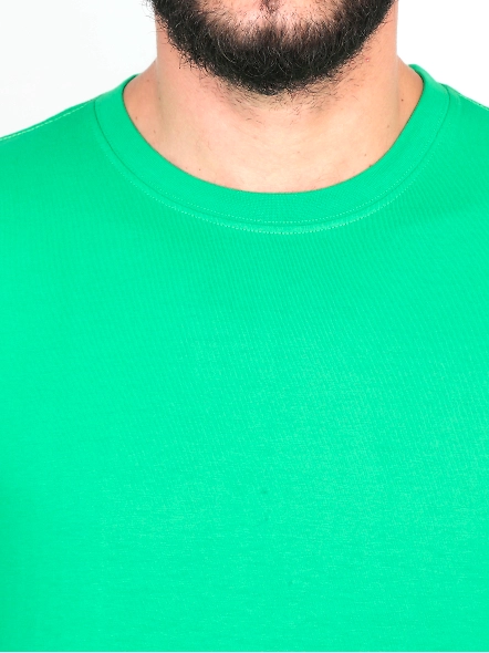 Round Neck Half Sleeve Classic-Flag Green-M-5