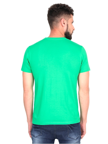 Round Neck Half Sleeve Classic-Flag Green-L-3