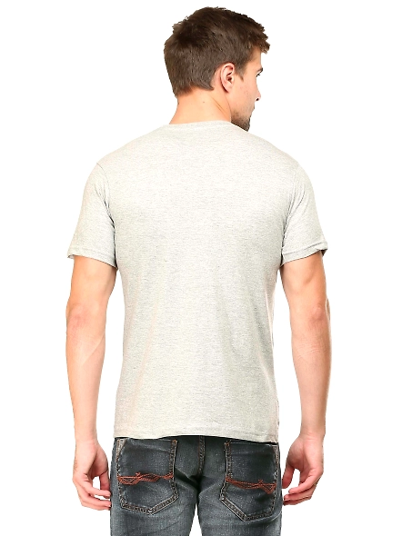 Round Neck Half Sleeve Classic-Grey Melange-S-4