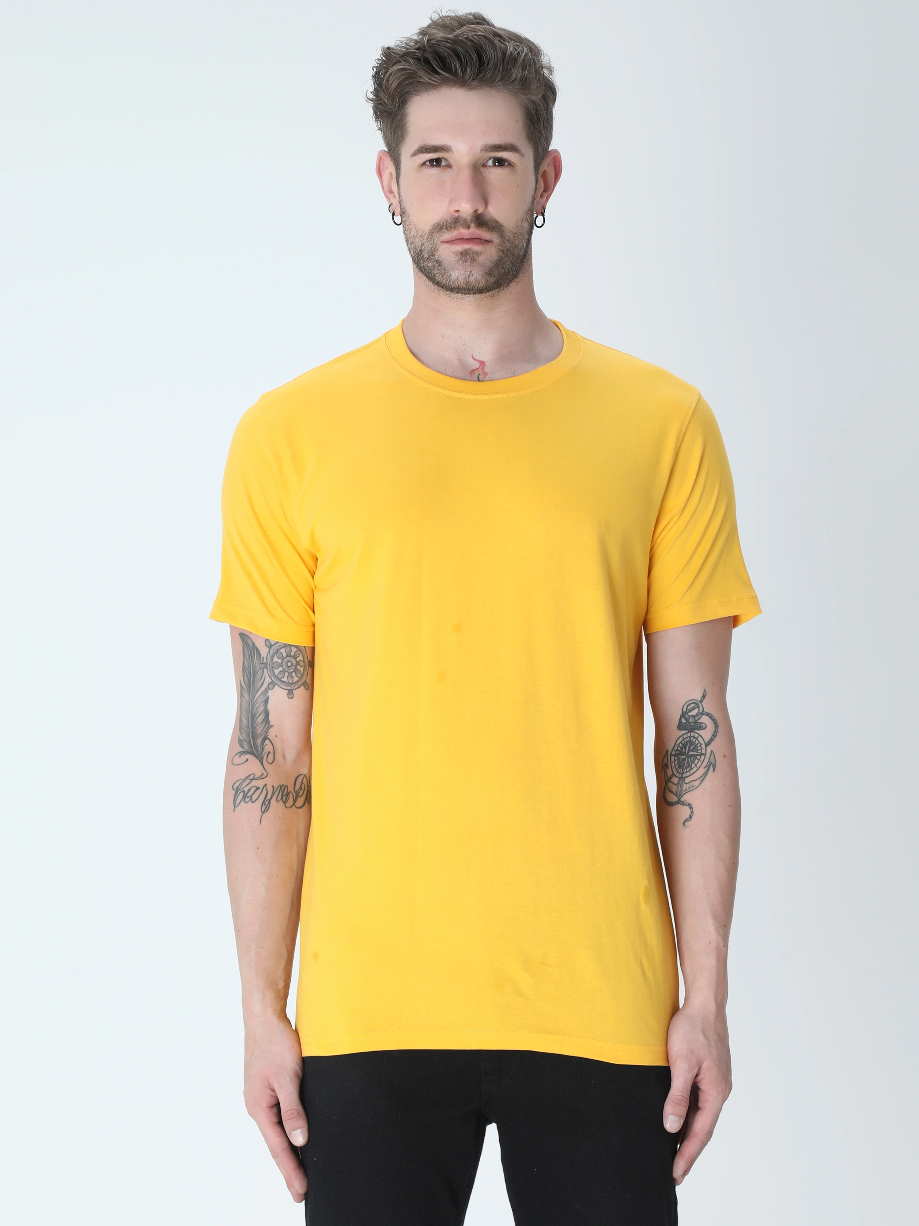 Round Neck Half Sleeve Classic-MRnHs-GYI-3XL