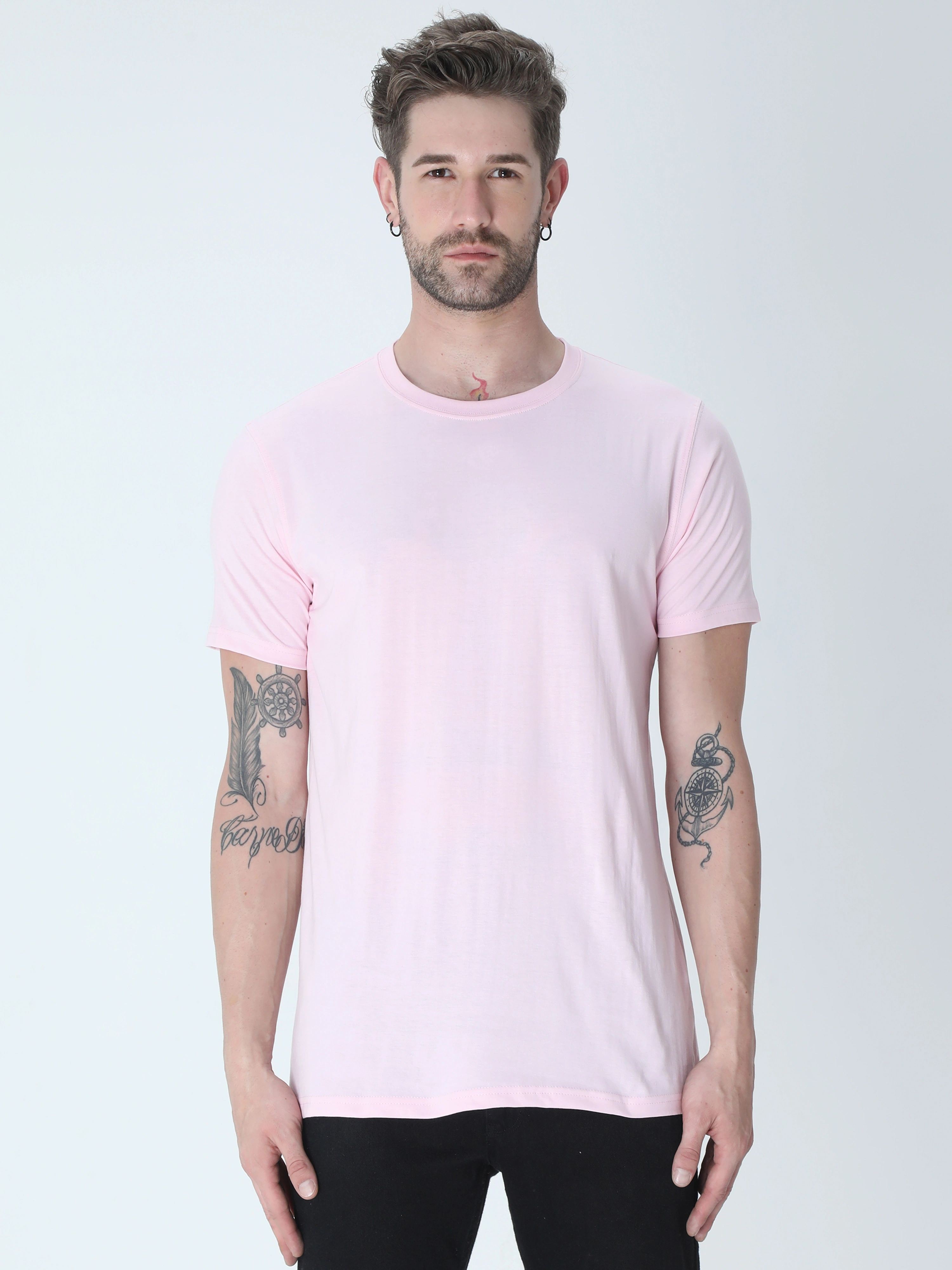 Round Neck Half Sleeve Classic-MRnHs-LBp-S