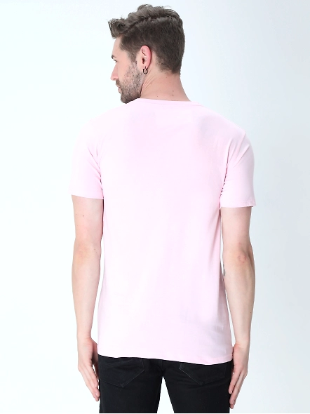 Round Neck Half Sleeve Classic-Light Baby Pink-XXL-3