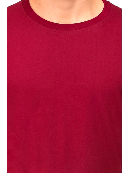 Round Neck Half Sleeve Classic-Maroon-XXL-5