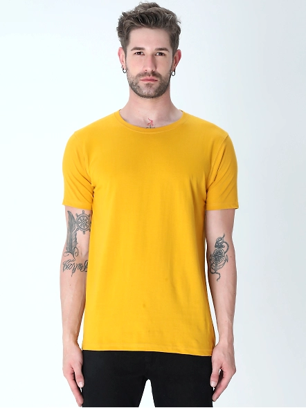 Round Neck Half Sleeve Classic-MRnHs-MYl-S