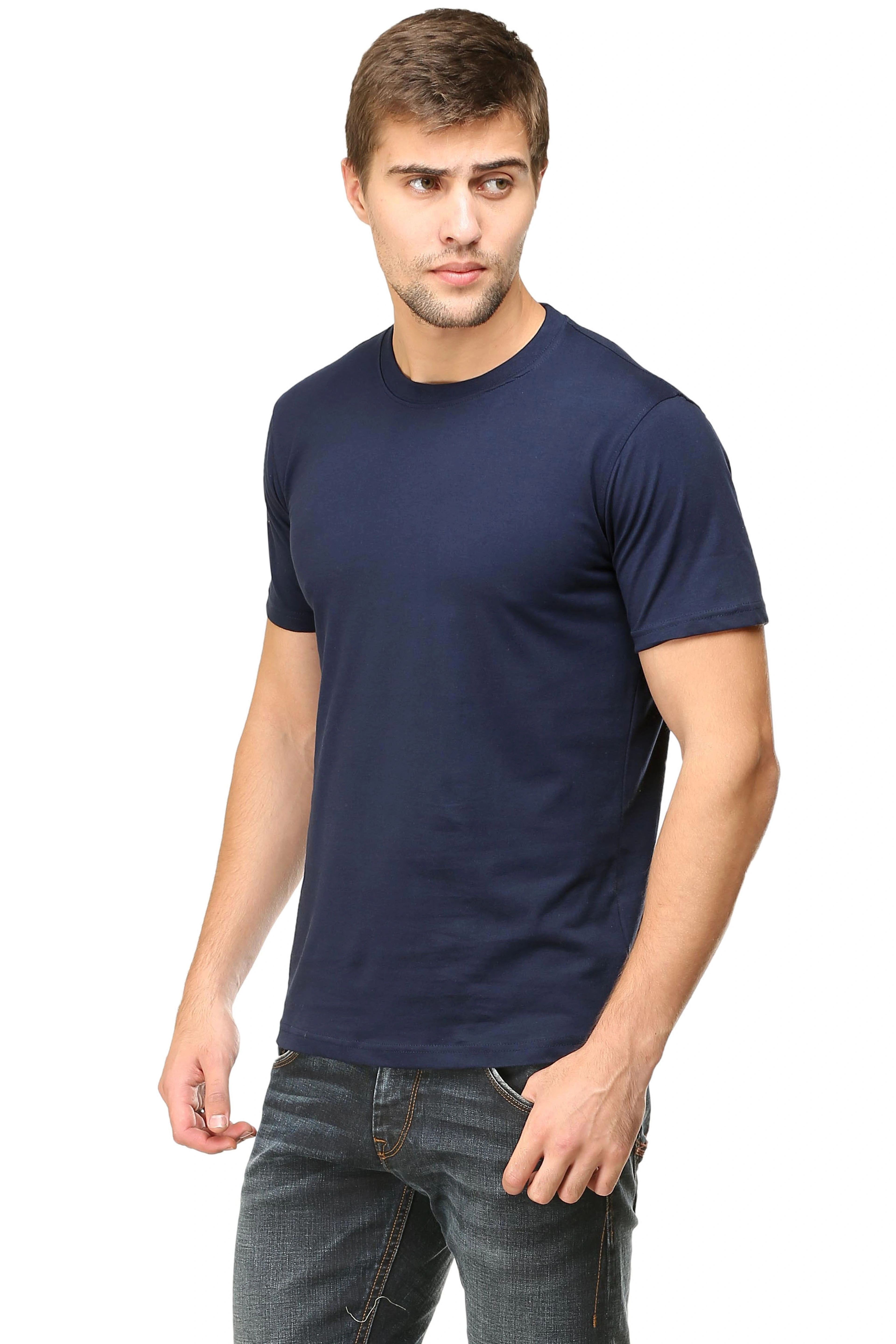 Round Neck Half Sleeve Classic-MRnHs-Nb-M