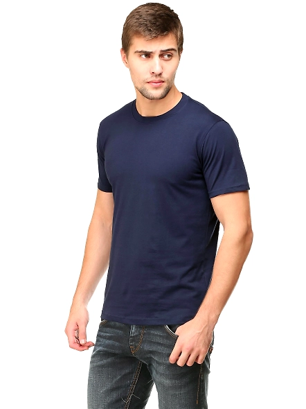 Round Neck Half Sleeve Classic-MRnHs-Nb-L
