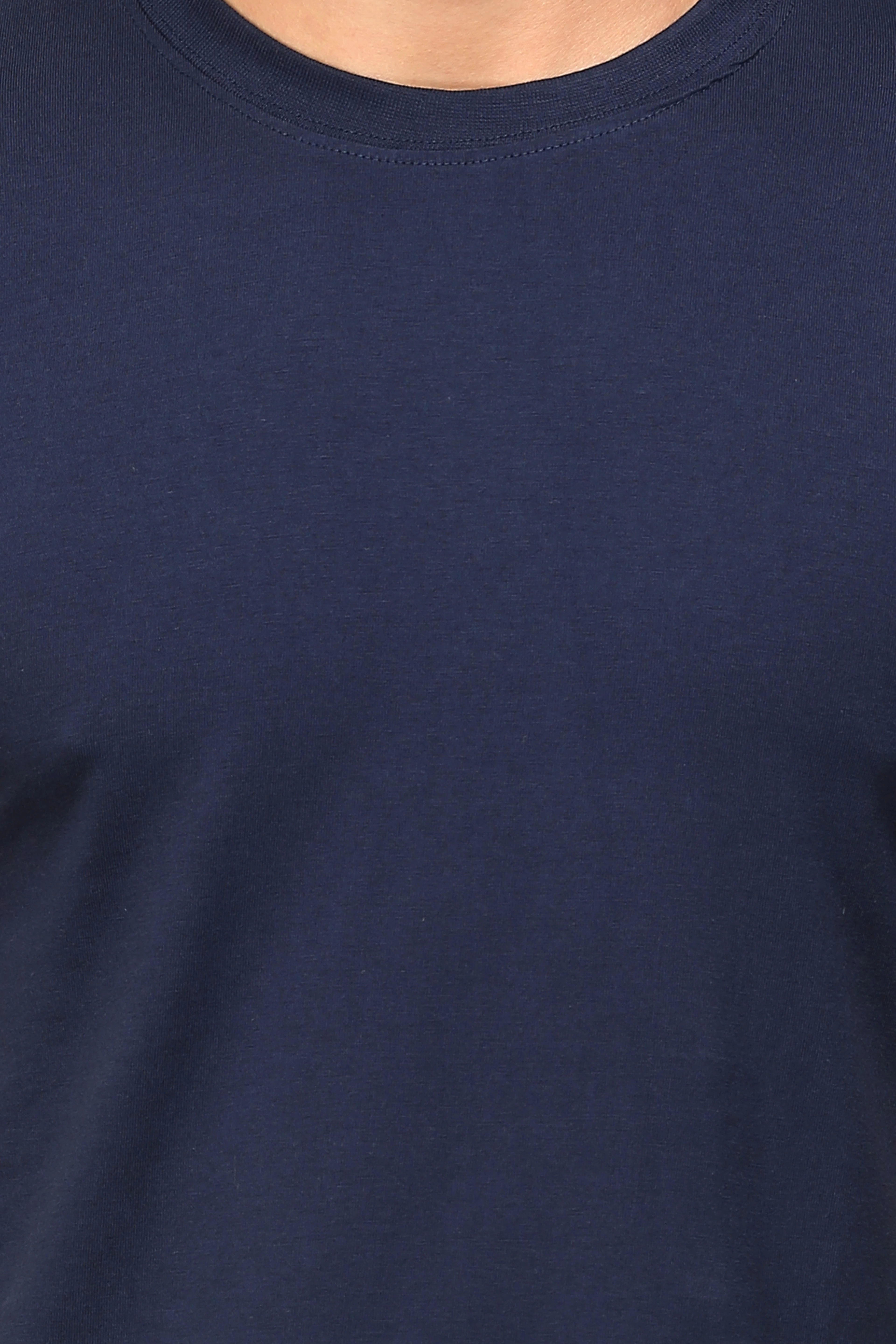 Round Neck Half Sleeve Classic-Navy Blue-L-5