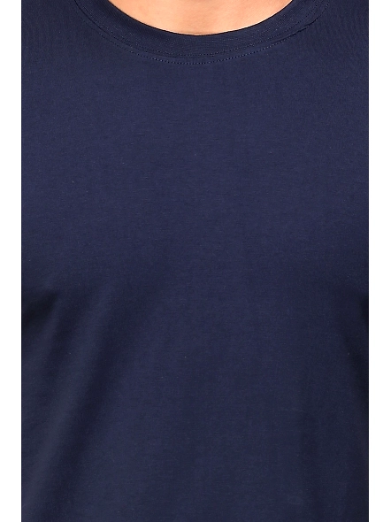 Round Neck Half Sleeve Classic-Navy Blue-L-5