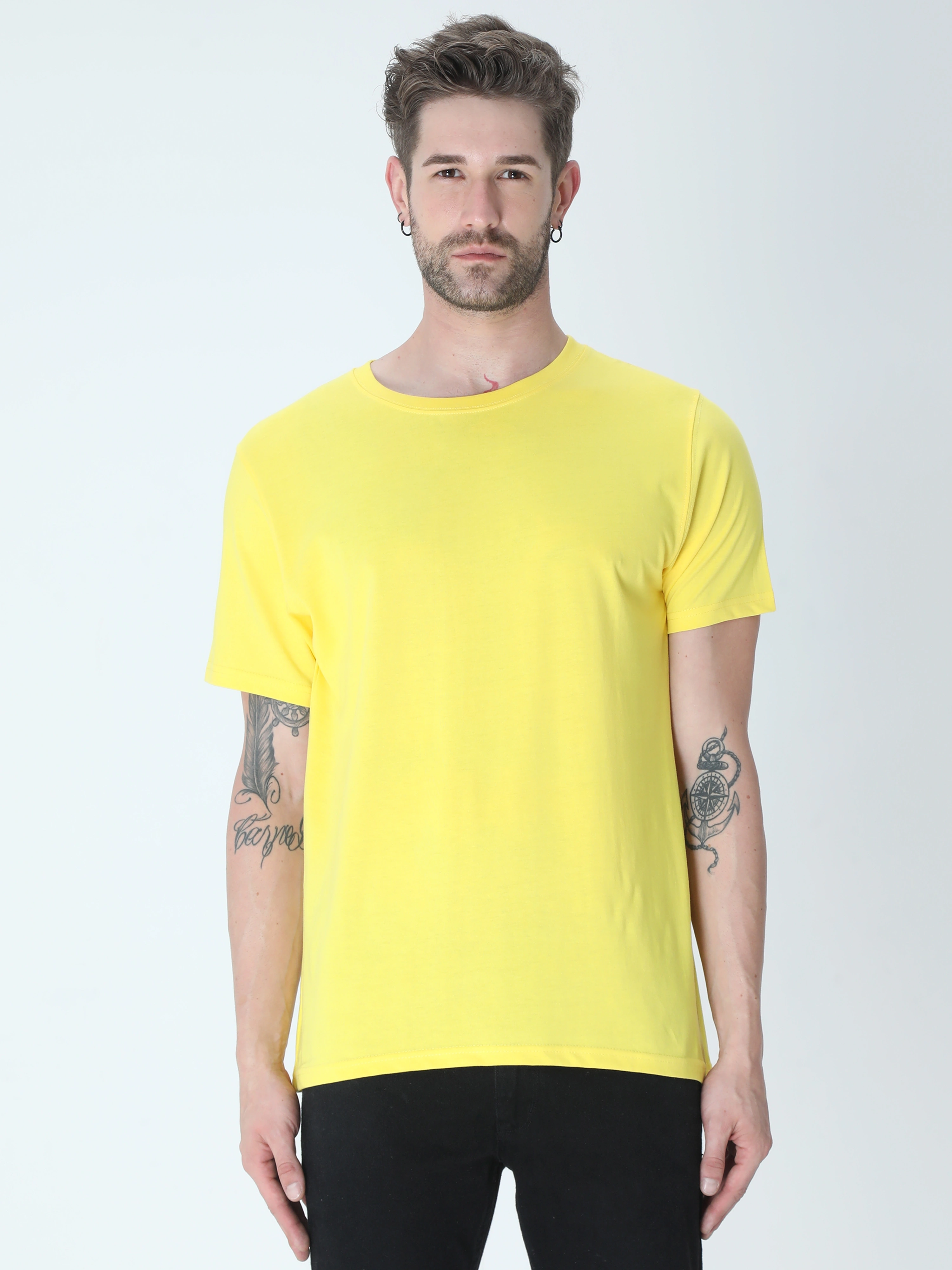 Round Neck Half Sleeve Classic-MRnHs-NYl-M